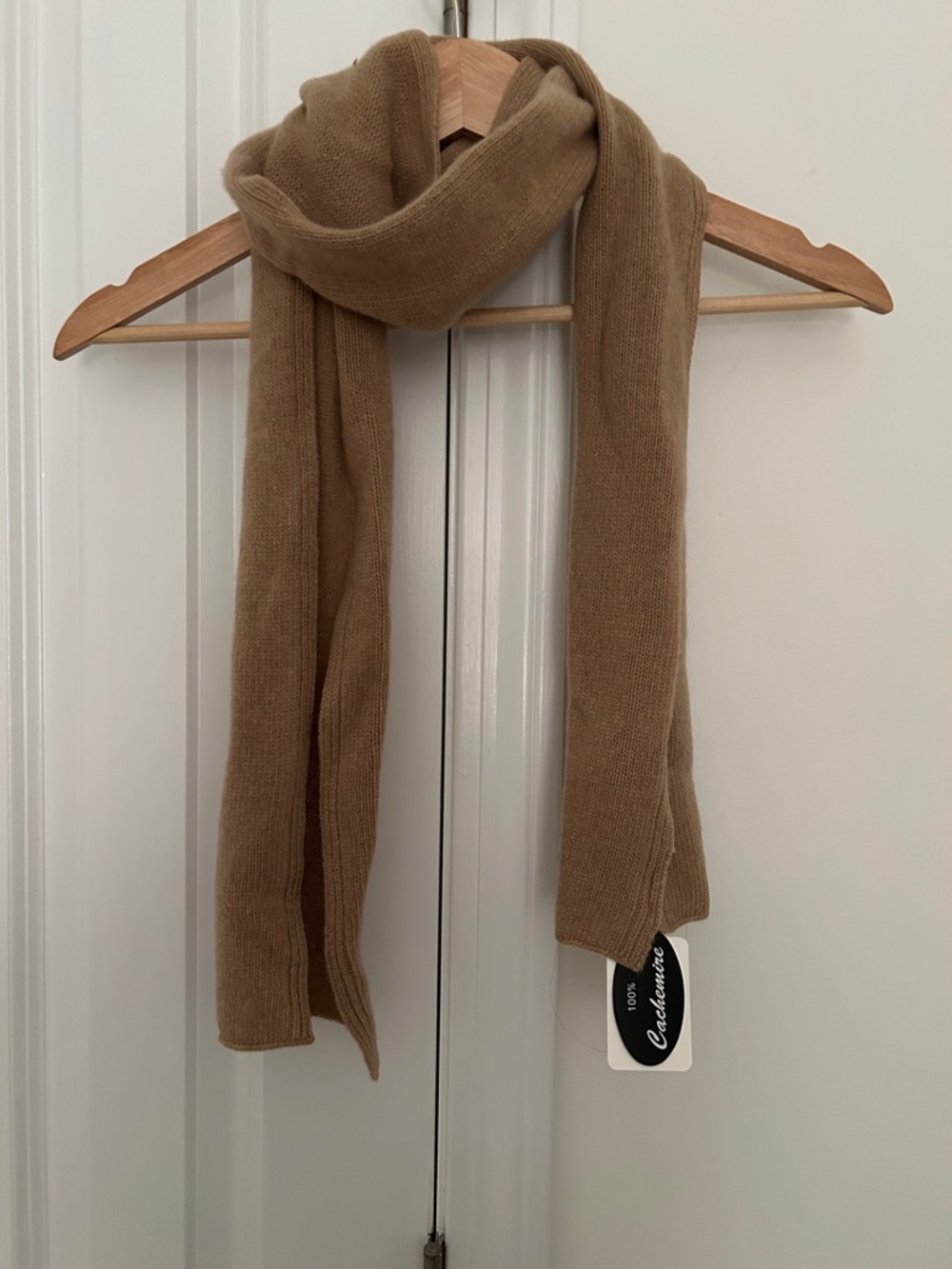 NWT Portolano Camel Tan Cashmere Scarf - All-season - One Size